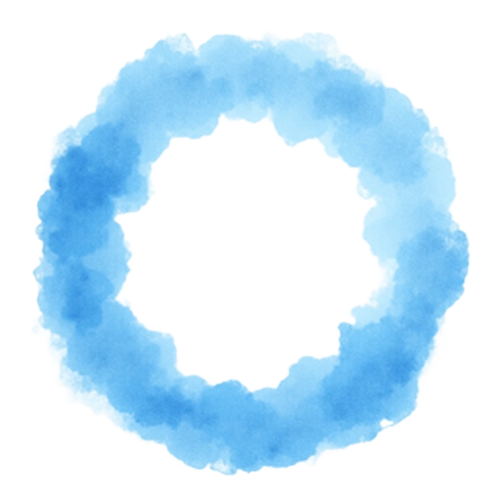 Blue Watercolor Circle